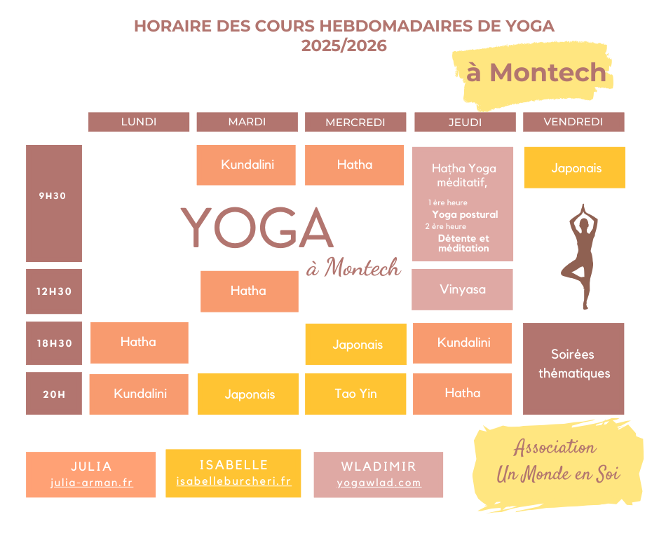 Horaire des cours collectifs à Montech 1